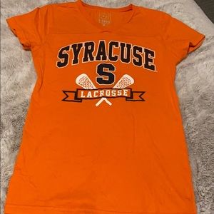 Syracuse Unversity women’s lacrosse v neck tee
